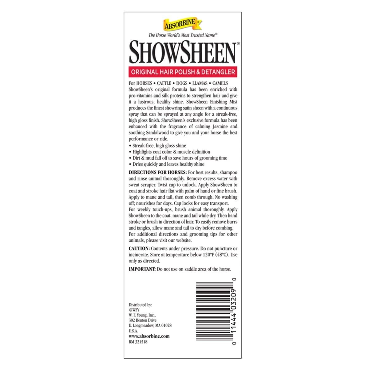 Absorbine® ShowSheen® Finishing Mist - Image 2