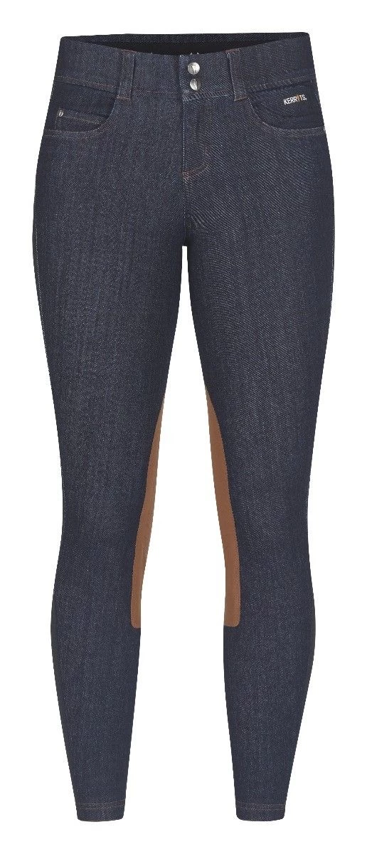 Kerrits® Stretch Denim Knee Patch Breech - Image 2