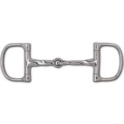 Stainless Steel Slow Twist Snaffle Dee Ring Bit