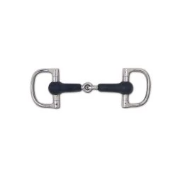 Soft Rubber Mouth Snaffle Dee Ring Bit