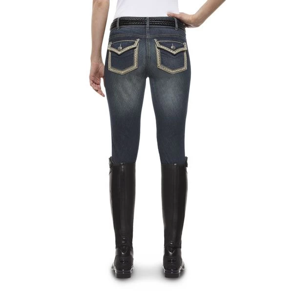 Ariat® Women's Denim Zig Zag Pocket Breech - Image 2