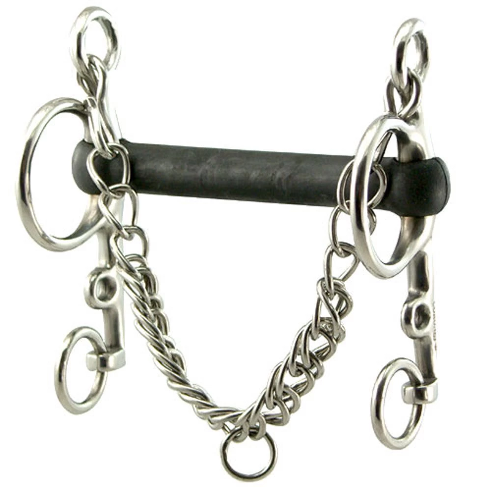 Coronet Flexible Rubber Mouth Pelham Bit