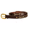Tory Leather 1" Brass Snaffle Bit Belt With Brass Buckle