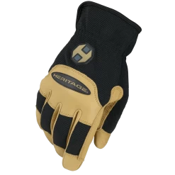 Heritage Stable Work Glove Black/Tan